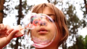 Kid with Bubbles