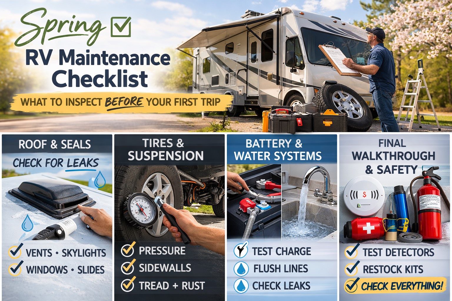Spring RV Maintenance is an import part of Spring Prep.
